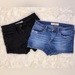 BKE Denim Shorts set Blue and Black 28